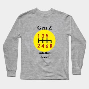 Gen Z anti-theft device in red, yellow, and black Long Sleeve T-Shirt